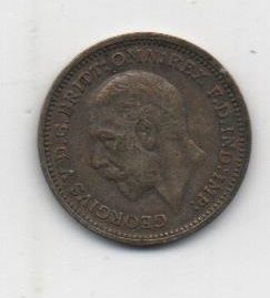 GRAN BRETAÑA DEL AÑO 1935 DE 3 PENCE